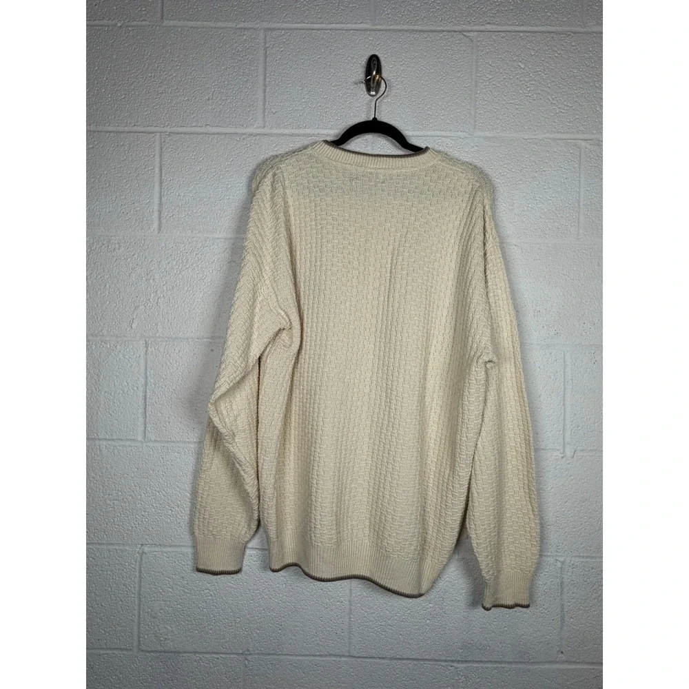 Fieldmaster Mens LT Sweater 90s Made USA Deer Hunting Old Money Preppy Henley
